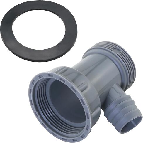 Single Sink Overflow Tee Kitchen Sink Drain Fitting Y Filter Fitting Drain With Gasket 1-1/2 inch Grey For Dishwasher Washer Sinks in Saudi Arabia