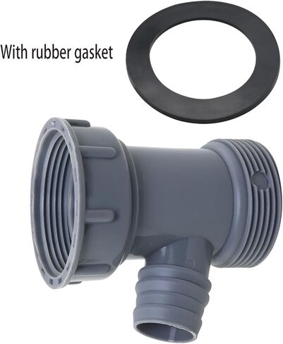 Single Sink Overflow Tee Kitchen Sink Drain Fitting Y Filter Fitting Drain With Gasket 1-1/2 inch Grey For Dishwasher Washer Sinks in Saudi Arabia