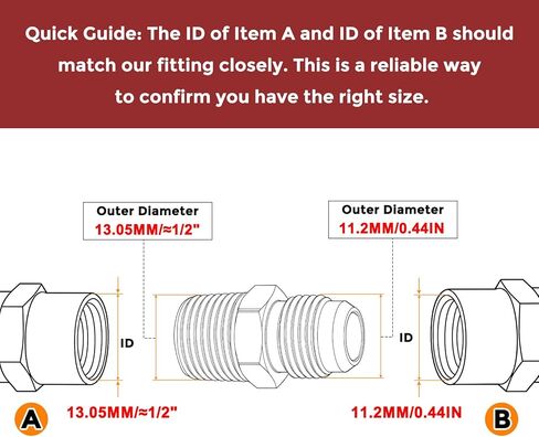 Packs of 1, 1/4" Male Flare to 1/4" Male NPT Solid Brass Hex Nipples Hose Connectors, Male Pipe Adapter for Pipe Leak Repair, Bathroom Remodeling, Tool Extensions, Compression in Saudi Arabia