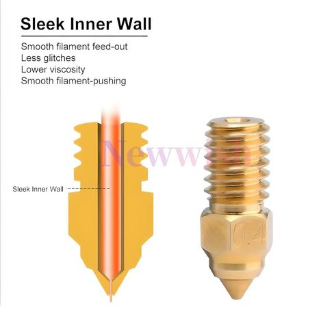 فوهة Ender 3 V3 SE 0.6 مم، فوهة نحاسية Ender 5 S1 عالية السرعة Hotend Extruder 0.6 مم لطابعة Ender 3 V3 SE، Ender 5 S1، Ender 7 ثلاثية الأبعاد. (5 قطع) in Kuwait