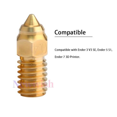 فوهة Ender 3 V3 SE 0.6 مم، فوهة نحاسية Ender 5 S1 عالية السرعة Hotend Extruder 0.6 مم لطابعة Ender 3 V3 SE، Ender 5 S1، Ender 7 ثلاثية الأبعاد. (5 قطع) in Kuwait