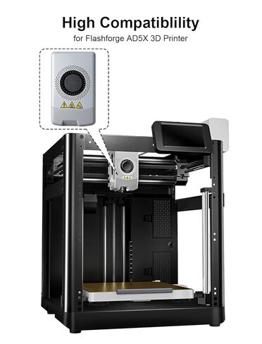 الغطاء الأمامي الأصلي للطارد AD5X مع مروحة تبريد 4010 متوافقة مع طابعة Flashforge AD5X ثلاثية الأبعاد، ومكونات الغطاء الأمامي للرش استبدال مباشر لملحقات Flashforge Ad5x in Kuwait