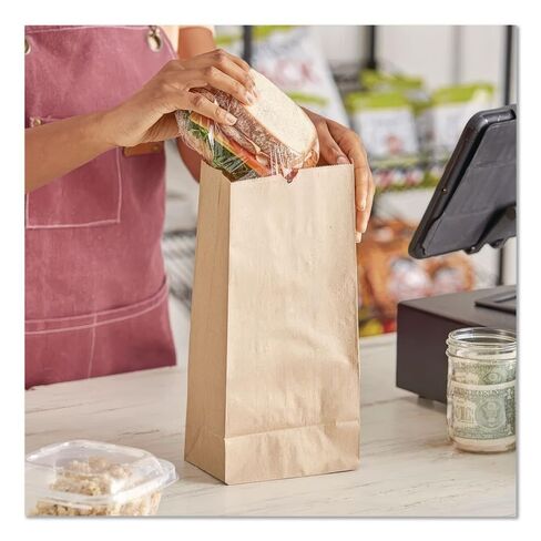 General GK5500 #5 Paper Grocery Bag, 35lb Kraft, Standard 5 1/4 x 3 7/16 x 10 15/16, (Case of 500 Bags) in Saudi Arabia