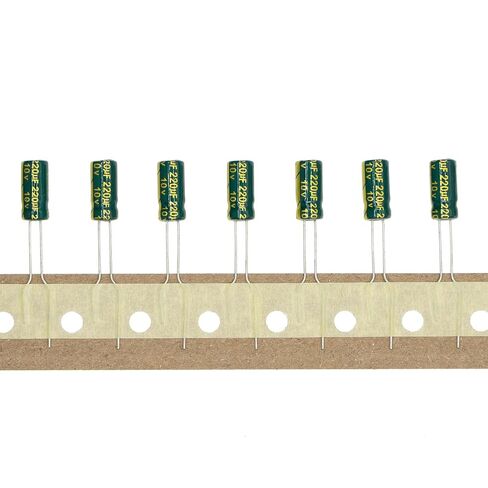 10 Pieces 63V 3300UF 18x35mm High Frequency LOWESR Plug-in Aluminum Electrolytic Capacitor Green Sleeve 63 Volt 3300 UF in Saudi Arabia