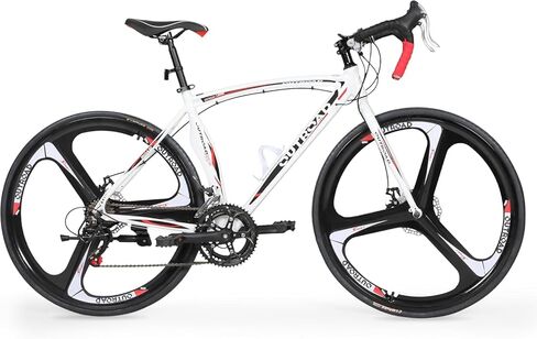 Betterland 14/21 Speed Road Bike, 700C Wheel Road Commuter Bicycle with Dual Disc/V Brakes, Light Aluminum Alloy Frame, Adult Faster Racing Bike for Men and Women in Saudi Arabia