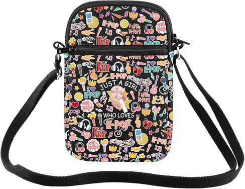 BDPWSS K-Pop Crossbody Bag K-Pop Singer Merchandise Just A Gi-rl Who Loves K-Pop Gift for K-Pop Music Fan K-Pop Team Gift in Saudi Arabia
