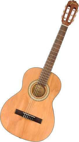 Fender CN-25 3/4 Size Nylon String Acoustic Guitar, Beginner Guitar, with 2-Year Warranty, Perfect Beginner Guitar for Kids that is Easy on Fingers, Includes 3 Months of Free Lessons, Natural in Saudi Arabia