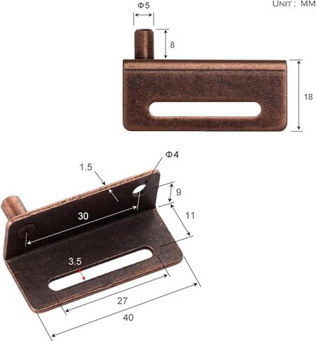 Antique Copper Color Solid Iron Material Wood Door Pivot Hinge 1Pcs in Saudi Arabia