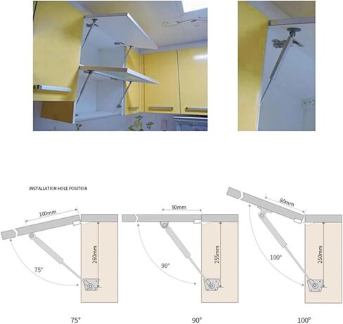 250N/25kg Copper Hydraulic Spring Hinge Force Door Lift Support Kitchen Cupboard 1Pcs in Saudi Arabia