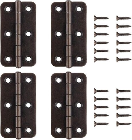 3 Inch Antique Copper Iron Round Corner Hinges Open 270 Degree Furniture Hinge with Free Screws 1Pcs in Saudi Arabia