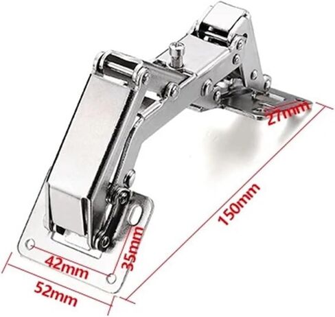 165/170/175 Degree No-Drilling Hole Spring Angle Hinges Cupboard Door Thick Board Furniture Hardware 1Pcs in Saudi Arabia