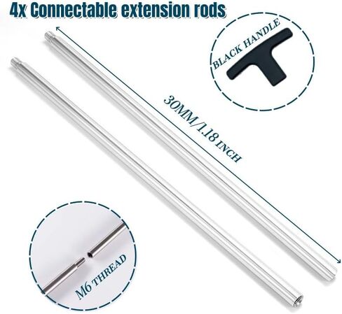 50 in Pipe Cleaning Brush Set with Stainless Steel Bristles, 5X Wire Brush with 4X Galvanized Flexible Rods, Stainless Steel Pipe Brush for Rust Polish,Tubes,Auto Parts Cleaning in Saudi Arabia