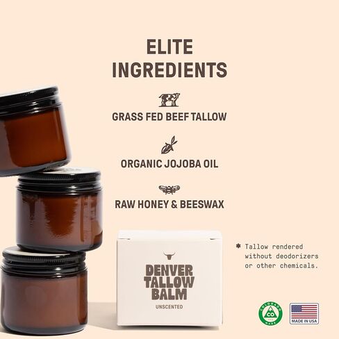 Relaxation Tallow Balm – With Lavender Essential Oil, Grassfed Beef Tallow, Raw Honey – Calming Balm – 2oz in Saudi Arabia