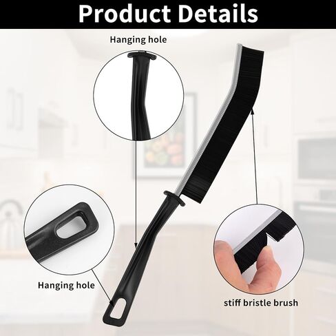4 Pcs Hard Bristle Crevice Cleaning Brush Set, Crevice Gap Cleaning Brushes Tools, Grout Cleaner Brush for Household Bathroom Kitchen Sink Toilet Window Track Groove Gap Cleaner Tools in Saudi Arabia