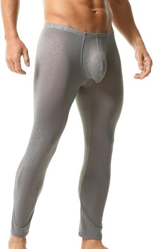 طماق Activewear رجالي انظر من خلال السراويل الضيقة الطويلة الصلبة الدانتيل طماق اليوغا السراويل in Kuwait
