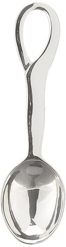 Krysaliis Sterling Silver Beaded Feeding Baby Spoon - Premium Quality Food Grade Standard .925 Solid Sterling Silver Spoon - Engravable Gift For Baby with a Beautiful Gift Box in Saudi Arabia