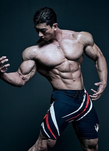 FIED IFBB شورت اللياقة البدنية للرجال مقاس 15 بوصة، سروال كمال الأجسام، سريع الجفاف in Kuwait