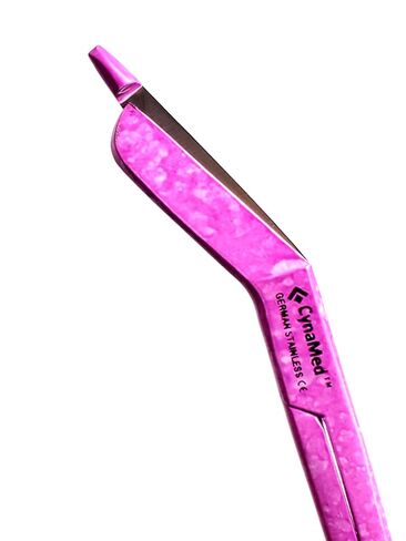 Cynamed Premium German Stainless- 1 EA Pink Dew Drops Pattern Color Lister Bandage Scissors 5.5" (14cm), Stainless Steel in Saudi Arabia