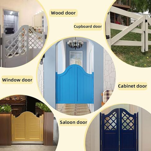 4 Pack Black Door Pivot Hinges Heavy Duty, 270 Degree Rotating Pivot Hinge, for Max 176lbs, for Wood Door, Cupboard/Swinging/Cafe/Saloon Door, Fence Gate Hinge, 201 Stainless Steel Pivot Hinge in Saudi Arabia