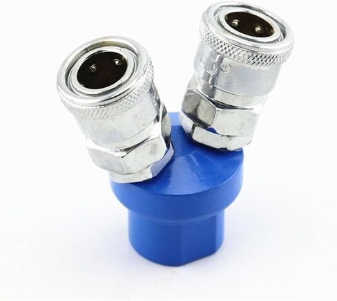 Pneumatic fittings 1/4" BSPP Multi 3Way / 2Way Air Hose Quick Coupling Adapter Connector SMY SMV(2Way) in Saudi Arabia