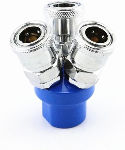 Pneumatic fittings 1/4" BSPP Multi 3Way / 2Way Air Hose Quick Coupling Adapter Connector SMY SMV(2Way) in Saudi Arabia