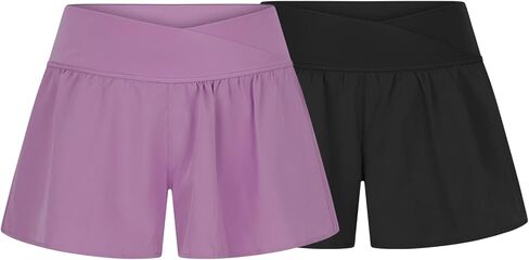 Yogalicious Girls 2 Pack Lightstreme Colby Crossover Waistband Hybrid Short in Saudi Arabia