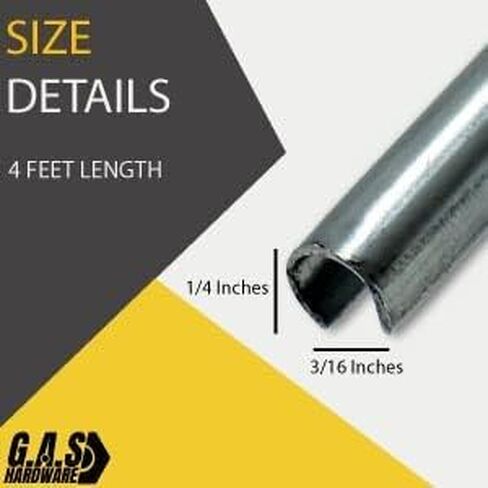 Alcan Snap On Repair غطاء المسار 1/4 بوصة لانزلاق أبواب الفناء الزجاجية | إصلاح الباب المنزلق استبدال الأجهزة إصلاح الفولاذ المقاوم للصدأ | إصلاح غطاء مسار الباب الزجاجي المنزلق (6 أقدام) in Kuwait