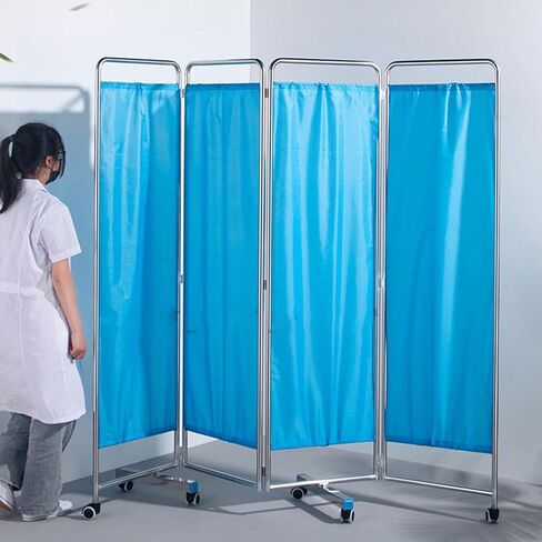 Folding Rolling Privacy Screen, Medical Privacy Screen with Wheels, Suitable for Emergency Room Ward Spa, Large Classroom Wall Partition Fence in Saudi Arabia