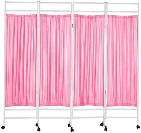 Foldable Mobile Privacy Screen,Hospital Steel Room Divider,Partition Privacy Separator Wall,for Emergency Room Hospital Beauty Salon Office(Color1,4-Panel) in Saudi Arabia