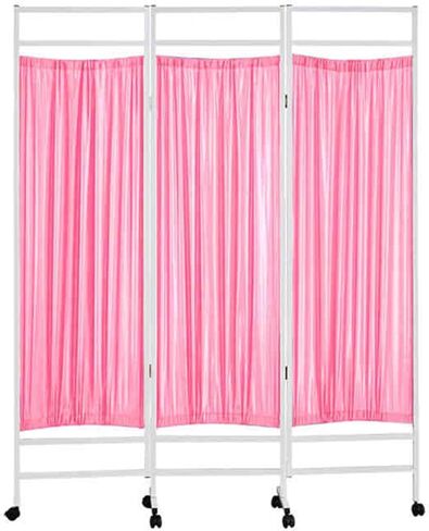 Foldable Mobile Privacy Screen,3/4/5/6 Panel Room Divider Temporary Fence,Partition Privacy Separator Wall,for Emergency Room Hospital Beauty Salon Office(6-Panel) in Saudi Arabia