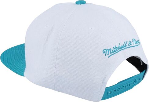 قبعة ميتشل آند نيس شارلوت هورنتس NBA Toss Up Snapback باللون الأبيض/الأزرق المخضر in Kuwait