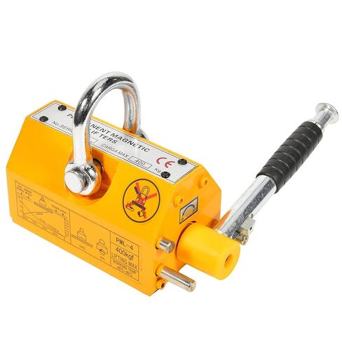 Permanent Magnetic Lifter 880 lbs Pulling Capacity, 400 KG Heavy Duty Crane Magnetic Lifter Hoist Lifting with Hexagon Wrench Used in Shop Crane and Hoist, for Lifting Plate Steel Board in Saudi Arabia