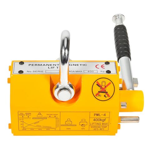 Permanent Magnetic Lifter 880 lbs Pulling Capacity, 400 KG Heavy Duty Crane Magnetic Lifter Hoist Lifting with Hexagon Wrench Used in Shop Crane and Hoist, for Lifting Plate Steel Board in Saudi Arabia