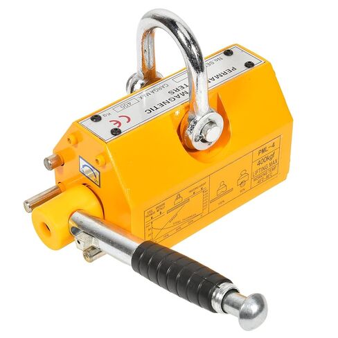 Permanent Magnetic Lifter 880 lbs Pulling Capacity, 400 KG Heavy Duty Crane Magnetic Lifter Hoist Lifting with Hexagon Wrench Used in Shop Crane and Hoist, for Lifting Plate Steel Board in Saudi Arabia
