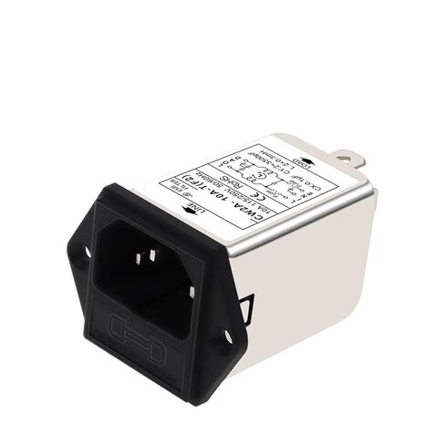 مرشح طاقة مقبس IEC CW1D/2A/2B/2C-3A 6A 10A-T تنقية مقبس مفتاح الصمامات الفردي والمزدوج (CW2B -10A -T مفتاح أحمر مصهر فردي) in Kuwait