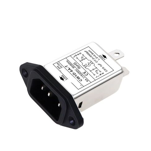 مرشح طاقة مقبس IEC CW1D/2A/2B/2C-3A 6A 10A-T تنقية مقبس مفتاح الصمامات الفردي والمزدوج (CW2B -10A -T مفتاح أحمر مصهر فردي) in Kuwait