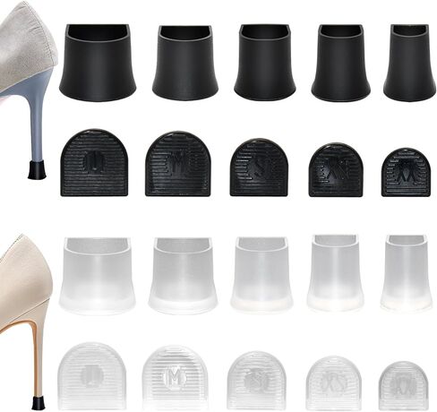 10 Pairs High Heel Protectors, 5 Sizes Heel Stoppers and Repair Cap, 20 Pcs Anti-slip Heel Covers for High Heels in Kuwait