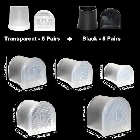 10 Pairs High Heel Protectors, 5 Sizes Heel Stoppers and Repair Cap, 20 Pcs Anti-slip Heel Covers for High Heels in Kuwait