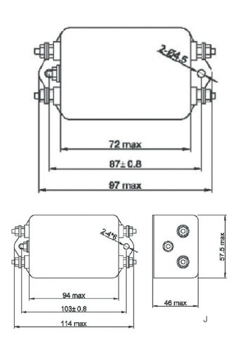 DC Filter 12v 24v Power Purifier 110v SJD210D-10A 20A 30A(SJD210D -30A Single Section Screw) in Saudi Arabia