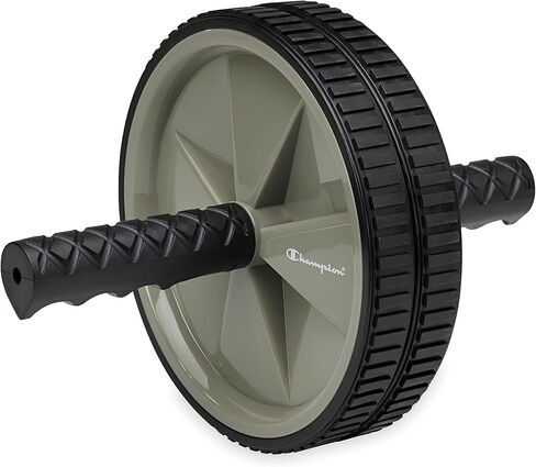 Champion Ab Roller Wheel (Grey/Black), Ab Wheel with Dual Non-Skid Wheels, Exercise Roller for Core Workout, Abs Workout Equipment for Home Gym Strength Training and Core Stability in Saudi Arabia