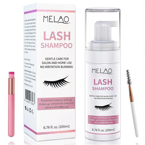 Eyelash Extension Cleanser Eyelid Foaming Cleanser Lash Foam Shampoo for Extensions, Oil, Paraben & Sulfate Free,100% Safe for Natural Lashes, Non-Irritating, Perfect for Professional Salon 1.69fl.oz in Saudi Arabia