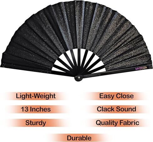 Large Hand Foldable Fan Clack Popping Rave Festival Line Dancing Boots on the Ground Holiday (ombres) in Saudi Arabia