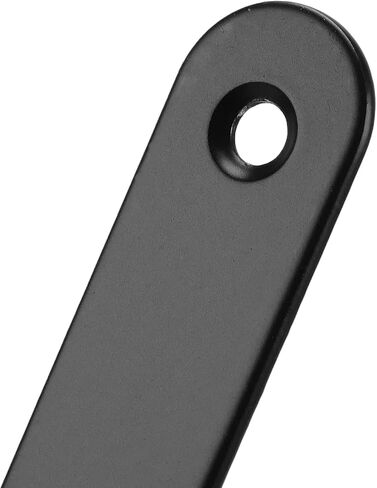 SHEUTSAN Straight Brace, 2 x 0.6 Inch, 100 Pieces, Black, Stainless Steel Flat Bracket with Screws for Furniture, Bed Frame in Saudi Arabia