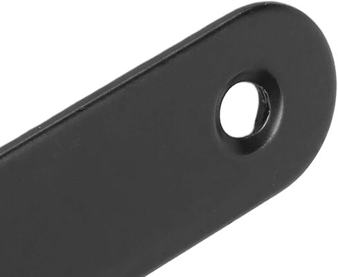 SHEUTSAN Straight Brace, 2 x 0.6 Inch, 100 Pieces, Black, Stainless Steel Flat Bracket with Screws for Furniture, Bed Frame in Saudi Arabia