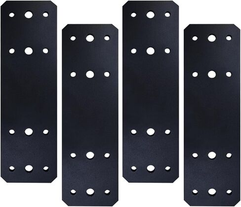 10" X 3" Straight Steel Flat Plate (4 pcs) with Powder Coating as Mending Plate, Joining Brackets, Connecting Brackets, I Strap. Metal Plate with Holes, Straight Flat Plate for Truss Framing. in Saudi Arabia