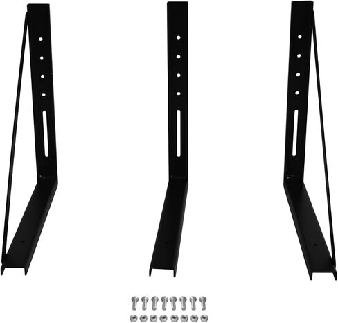 18"x18" Underbody Truck Tool Box Mounting Brackets Heavy Duty Welded Formed Steel Mounting Brackets Kit for Trailer with Screws and Nuts Set of 2 Black Universal Hole Pattern in Saudi Arabia