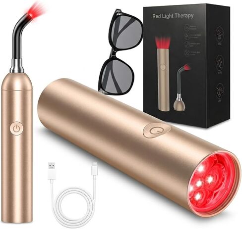 Red Light Therapy and Near Infrared Light Therapy Device, Portable Handheld LED Facial & Body Care Cold Sore Wand with 660nm 810nm 850nm 940nm Wavelengths, for Joints & Muscles Wellness Support in Saudi Arabia