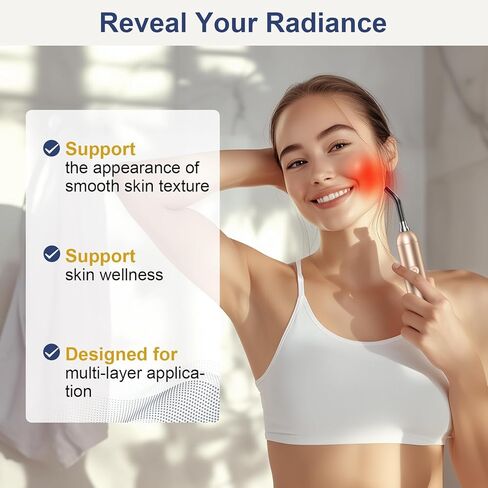 Red Light Therapy and Near Infrared Light Therapy Device, Portable Handheld LED Facial & Body Care Cold Sore Wand with 660nm 810nm 850nm 940nm Wavelengths, for Joints & Muscles Wellness Support in Saudi Arabia