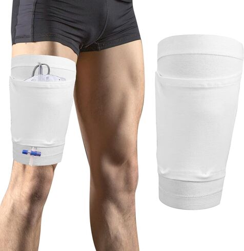 Catheter Leg Bag Holder Soft Catheter Sleeve Stay in Place Urine Bags Foley Leg Bag Holder Strap for Men or Women Catheter Stabilization Device (L) in Saudi Arabia