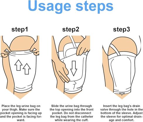 Catheter Leg Bag Holder Soft Catheter Sleeve Stay in Place Urine Bags Foley Leg Bag Holder Strap for Men or Women Catheter Stabilization Device (L) in Saudi Arabia